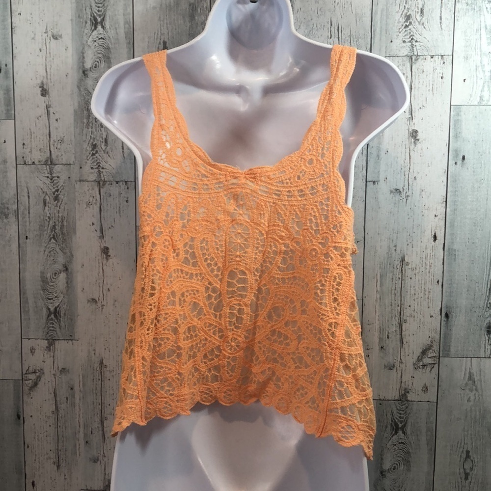 Coco + Jameson Boho Crocheted Swing Tank Top Medium - Picture 4 of 9